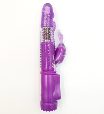 Động lực có thể sạc lại xoay G Spot Dildo Gái đực đôi Thỏ âm đạo tình dục Vibrator cho phụ nữ