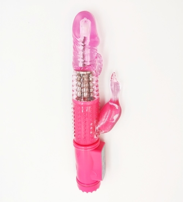 Động lực có thể sạc lại xoay G Spot Dildo Gái đực đôi Thỏ âm đạo tình dục Vibrator cho phụ nữ