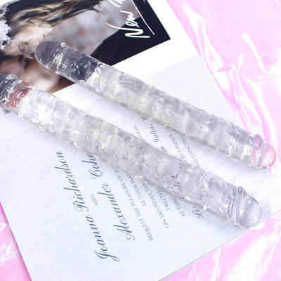 Super mềm TPE hai đầu Dildo thực tế đồ chơi tình dục dương vật cho phụ nữ