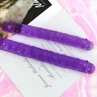 Super mềm TPE hai đầu Dildo thực tế đồ chơi tình dục dương vật cho phụ nữ