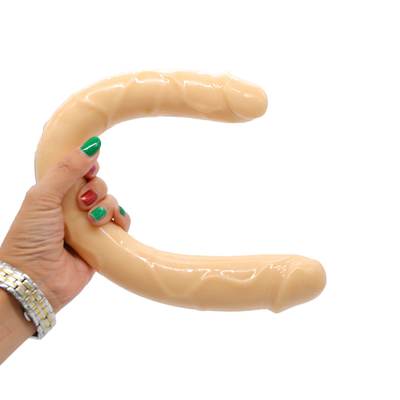 Tiến sĩ TPE Dildo hình U Dildo hai đầu dương vật cho phụ nữ thủ dâm
