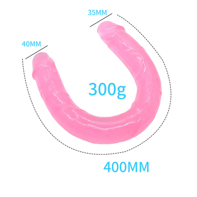 Tiến sĩ TPE Dildo hình U Dildo hai đầu dương vật cho phụ nữ thủ dâm