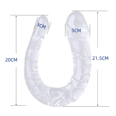 Tiến sĩ TPE Dildo hình U Dildo hai đầu dương vật cho phụ nữ thủ dâm