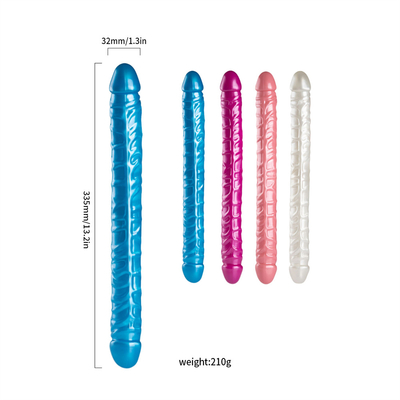 Jellies-Realistic Double Dong Adult Dildo Sex Toys cho Lesbian Waterproof Flexible Dildo cho phụ nữ