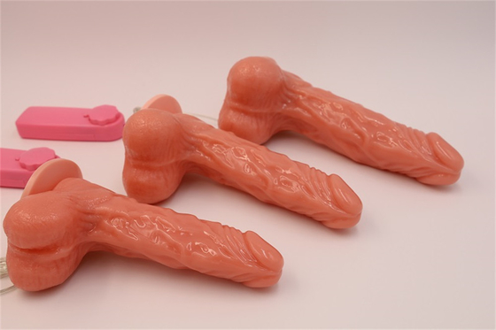 Thực tế Dildo Cơ thể an toàn vật liệu giống như cuộc sống dương vật khổng lồ Thịt với Strong Suction Cup Dildo Vibrator với sưởi ấm