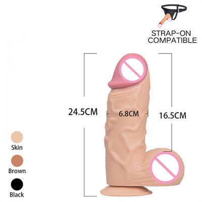 Soft Big Silicone Dildo Realist Suction Cup Male Artificial Penis cho Người Phụ Nữ