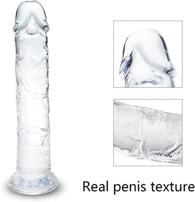 Realist Jelly Dildo cho người mới bắt đầu, 7 inch Crystal G-Spot Dildos, Flexible Penis Cock with Suction Cup for Hand Free Pl