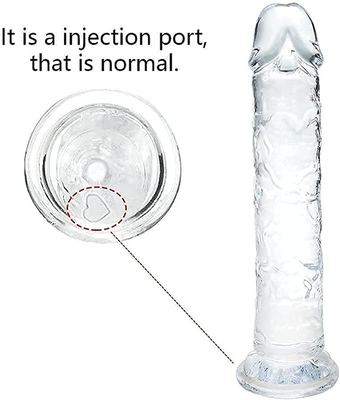 Realist Jelly Dildo cho người mới bắt đầu, 7 inch Crystal G-Spot Dildos, Flexible Penis Cock with Suction Cup for Hand Free Pl