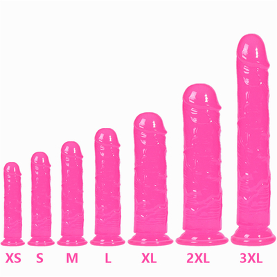 Realist Jelly Dildo cho người mới bắt đầu, 7 inch Crystal G-Spot Dildos, Flexible Penis Cock with Suction Cup for Hand Free Pl