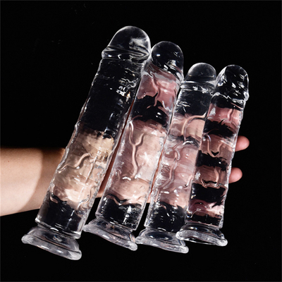 Realist Jelly Dildo cho người mới bắt đầu, 7 inch Crystal G-Spot Dildos, Flexible Penis Cock with Suction Cup for Hand Free Pl