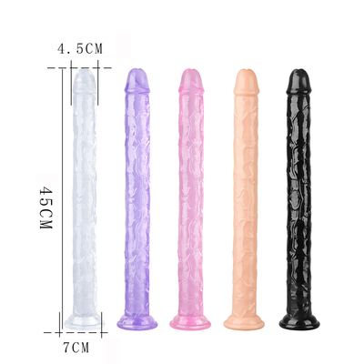 Realist Jelly Dildo cho người mới bắt đầu, 7 inch Crystal G-Spot Dildos, Flexible Penis Cock with Suction Cup for Hand Free Pl