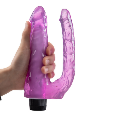 Đồ chơi tình dục nữ mới xuất hiện Động cơ nhấp nháy đôi Dildo TPE Vibrator