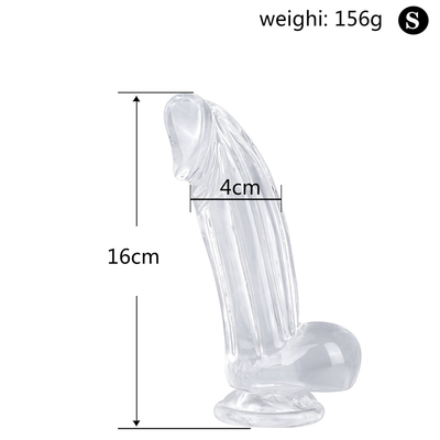 Realist Dildos Clear Dildo with Suction Cup Hands-Free Sex Toy Jelly Dildo Vật liệu an toàn cho cơ thể và đồ chơi tình dục cho người lớn