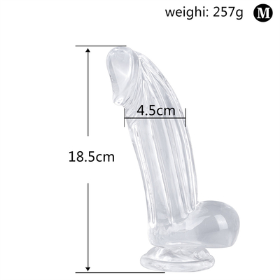 Realist Dildos Clear Dildo with Suction Cup Hands-Free Sex Toy Jelly Dildo Vật liệu an toàn cho cơ thể và đồ chơi tình dục cho người lớn