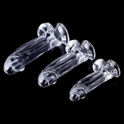 Realist Dildos Clear Dildo with Suction Cup Hands-Free Sex Toy Jelly Dildo Vật liệu an toàn cho cơ thể và đồ chơi tình dục cho người lớn
