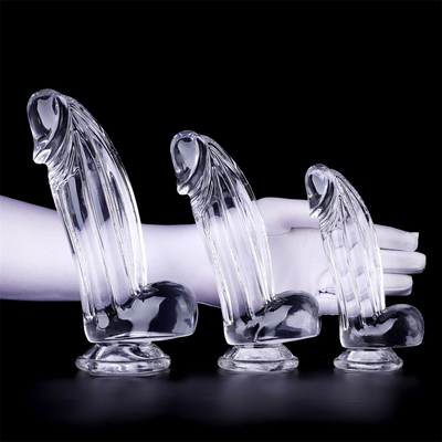 Realist Dildos Clear Dildo with Suction Cup Hands-Free Sex Toy Jelly Dildo Vật liệu an toàn cho cơ thể và đồ chơi tình dục cho người lớn
