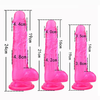 Crystal thực tế Strong Suction Cup Different Inch Dildos cho phụ nữSản phẩm bán nóng