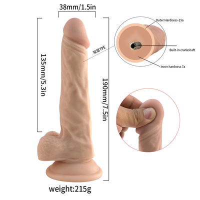 12 inch đen nâu màu thịt dương vật đồ chơi tình dục tự động rung động Dildo cho nam giới