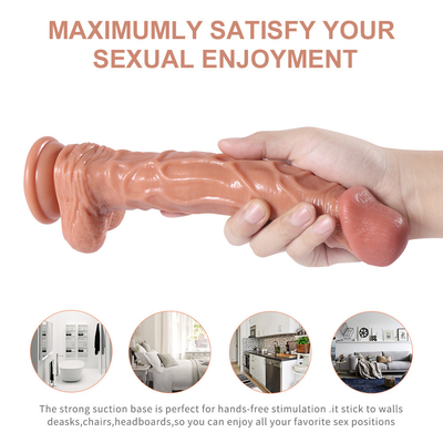 bán nóng da cảm giác dương vật Vibrator lớn thực tế Dildo cho phụ nữ đồ chơi gợi cảm đẩy Dildo