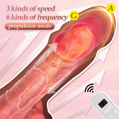 Kiểm soát từ xa không dây dương vật silicone nữ thủ dâm sản phẩm dành cho người lớn đồ chơi tình dục sưởi ấm kính thiên văn Dildo Vibrator
