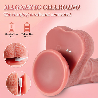 Kiểm soát từ xa không dây dương vật silicone nữ thủ dâm sản phẩm dành cho người lớn đồ chơi tình dục sưởi ấm kính thiên văn Dildo Vibrator