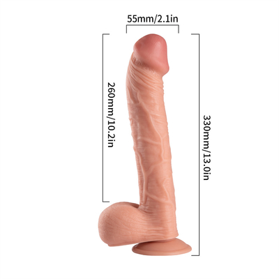 12 inch Big Black Giant Dildo Thực tế cho phụ nữ Sex, PVC Dildo Với Strong Suction Cup