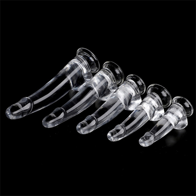 Realist Clear Dildo 8.6 inch Transparent Small Glans Big Thick Dildo with Suction Cup Flexible Jelly Penis Dong Sex To