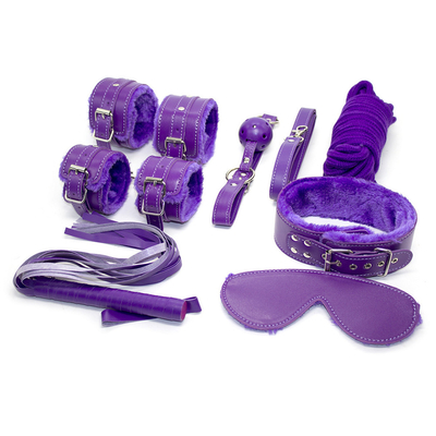 Da Pvc Nipple Clamp Mouth Gag Ankle Game Trung Quốc Kiềm chế Fetish Bondage Set Sợi dây chơi sản phẩm Self Sexy Kit Devi