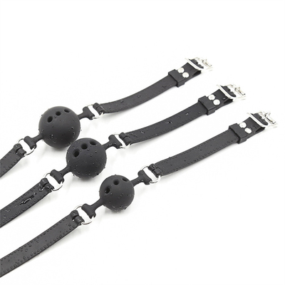 Silicone Ball Gag, Ném miệng bằng dây đai silicone cho người lớn chơi