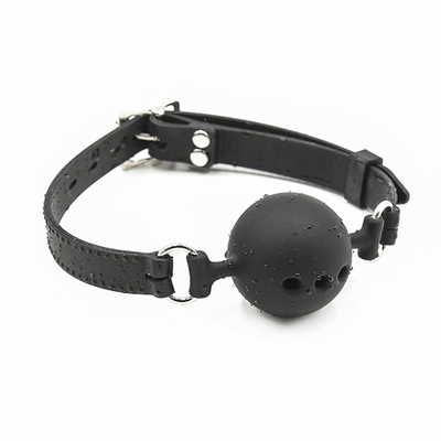 Silicone Ball Gag, Ném miệng bằng dây đai silicone cho người lớn chơi