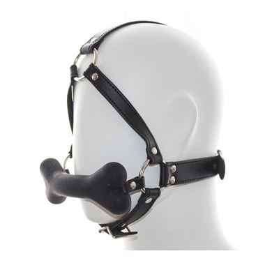 SM Chó xương miệng miệng cắm silicone BDSM cặp đôi da tán tỉnh đồ chơi kiềm chế người lớn cho cặp đôi