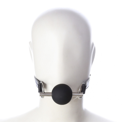 Người lớn SM Bondage Gear miệng Ball Gag với PU da dây chuyền Fetish cặp vợ chồng giữ đồ chơi