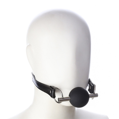 Người lớn SM Bondage Gear miệng Ball Gag với PU da dây chuyền Fetish cặp vợ chồng giữ đồ chơi