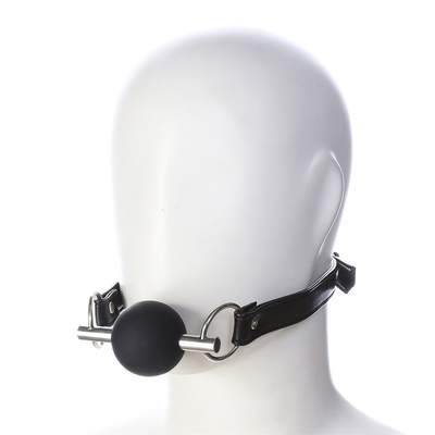 Người lớn SM Bondage Gear miệng Ball Gag với PU da dây chuyền Fetish cặp vợ chồng giữ đồ chơi