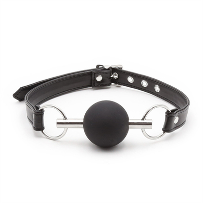 Người lớn SM Bondage Gear miệng Ball Gag với PU da dây chuyền Fetish cặp vợ chồng giữ đồ chơi