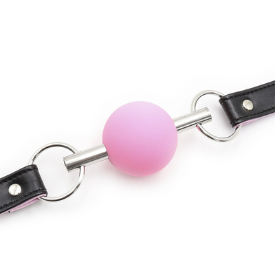 Người lớn SM Bondage Gear miệng Ball Gag với PU da dây chuyền Fetish cặp vợ chồng giữ đồ chơi