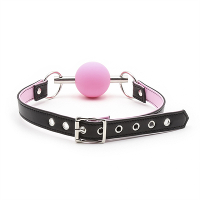 Người lớn SM Bondage Gear miệng Ball Gag với PU da dây chuyền Fetish cặp vợ chồng giữ đồ chơi