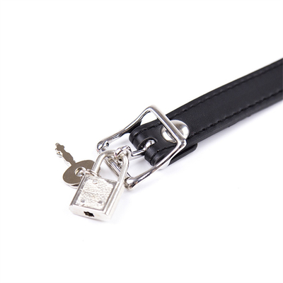 Khóa đồ chơi trò chơi dành cho người lớn Fetish Silicone miệng Gag Ball Pu Da Bondage Restraints Hồng Đỏ Màu đen