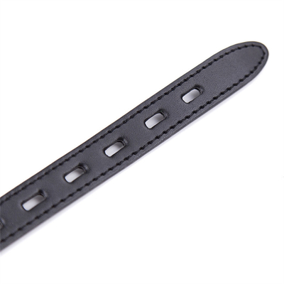 Khóa đồ chơi trò chơi dành cho người lớn Fetish Silicone miệng Gag Ball Pu Da Bondage Restraints Hồng Đỏ Màu đen