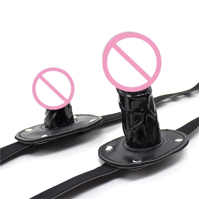 SM Adult Erotica Dildo Mouth Plugs Long Black Dildos For Sex Open Mouth Bondage Gag Các sản phẩm thay thế cho người lớn Erotica M