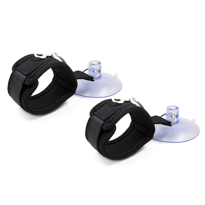 Cotton Black Bondage Cuff Với Strong Suction Cup Sucker Cho Cosplay Games