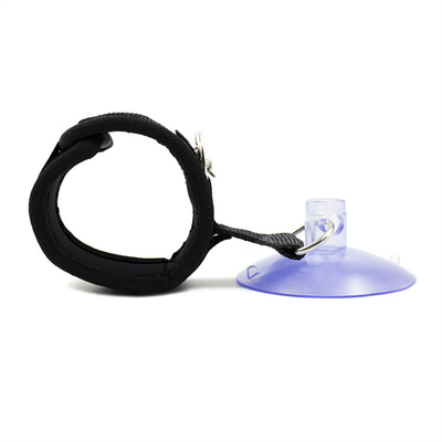 Cotton Black Bondage Cuff Với Strong Suction Cup Sucker Cho Cosplay Games