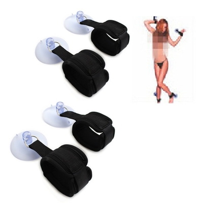 Cotton Black Bondage Cuff Với Strong Suction Cup Sucker Cho Cosplay Games