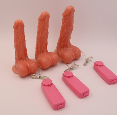 Thực tế Dildo Cơ thể an toàn vật liệu giống như cuộc sống dương vật khổng lồ Thịt với Strong Suction Cup Dildo Vibrator với sưởi ấm