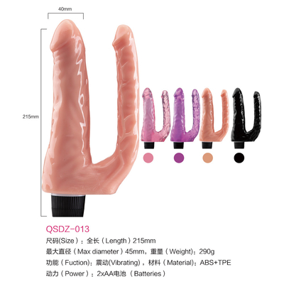 Đồ chơi tình dục nữ mới xuất hiện Động cơ nhấp nháy đôi Dildo TPE Vibrator