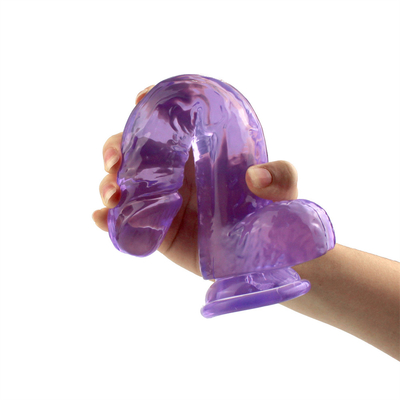 Đồ chơi tình dục dương vật giả thực tế trong suốt Phallus Gậy cho phụ nữ