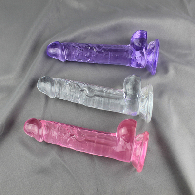 Đồ chơi tình dục dương vật giả thực tế trong suốt Phallus Gậy cho phụ nữ