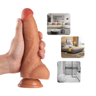 8,5 inch PVC thực tế Dương vật giả Đồ chơi tình dục Cơ thể an toàn Cốc hút mạnh siêu mềm