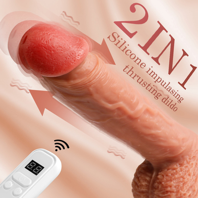 Máy điều khiển từ xa không dây khổng lồ thực tế điều khiển từ xa Vibrator Dildo lớn Động lực khổng lồ Dildo với cốc hút mạnh Love Dildo