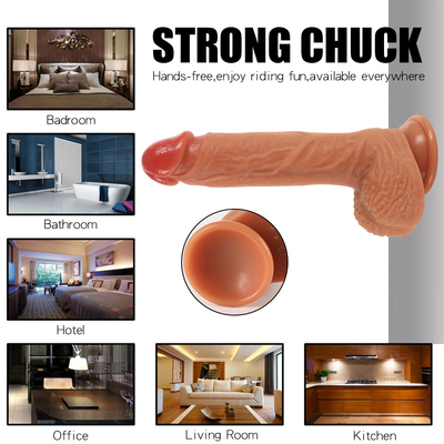 Kiểm soát từ xa Đẩy Dildo Vibrator bán buôn đồ chơi tình dục cơ thể an toàn xoay xoay thực tế Dildo cho phụ nữ và nam giới